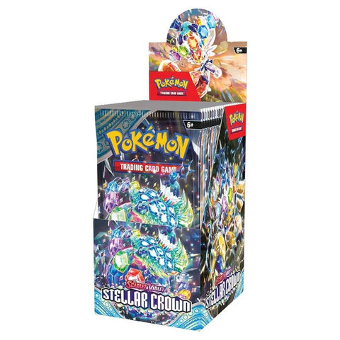 Pokemon Scarlet & Violet Stellar Crown pusinis Booster Box anglų k.