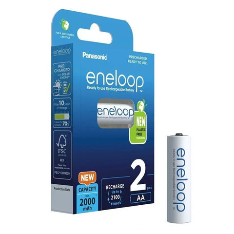Panasonic Eneloop AA 2000mAh įkraunamos baterijos NiMH, 2 vnt