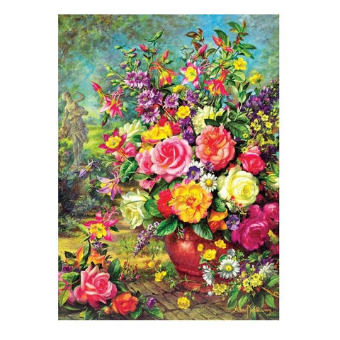 Ryški gėlių puokštės dėlionė 1000 detalių, 49x67 cm nuo 12 m.
