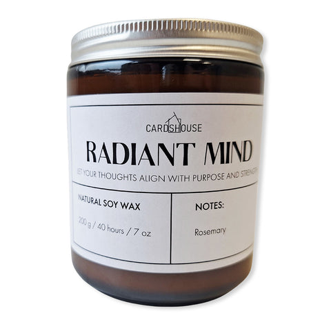 Aromaterapinė sojų žvakė Radiant Mind – rozmarinas, 40 val. veganiška