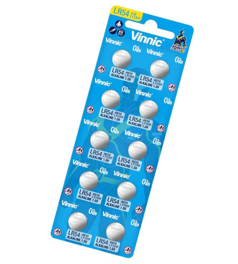 Vinnic G10 LR1131 šarminės mygtukinės baterijos, 10 vnt.