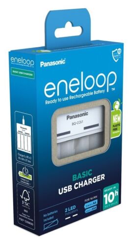 Panasonic Eneloop USB AA/AAA baterijų įkroviklis BQ-CC61