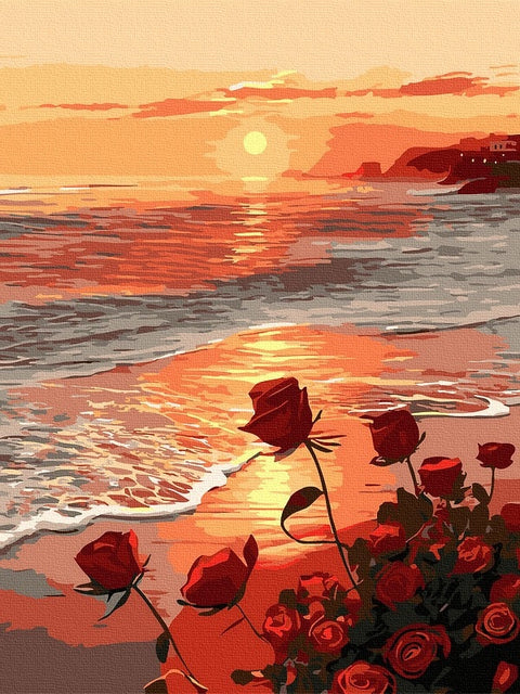 Tapybos rinkinys "Sunset roses"