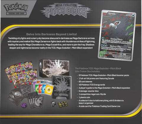 Pokémon TCG Mega Evolution Pitch Black Elite Trainer Box ETB (9 pak.)