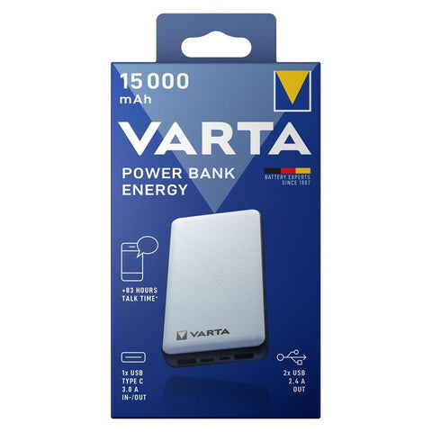 Varta Energy 15000mAh greito įkrovimo išorinė baterija