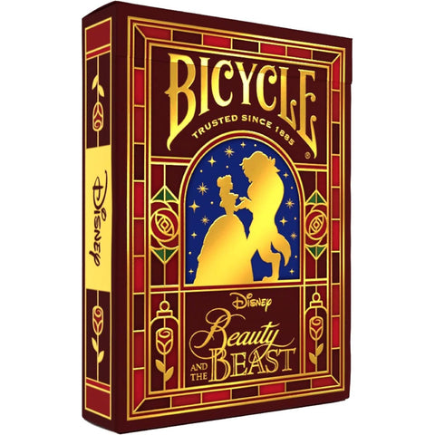 Bicycle Disney Gražuolė ir Pabaisa žaidimo kortos su aukso folija