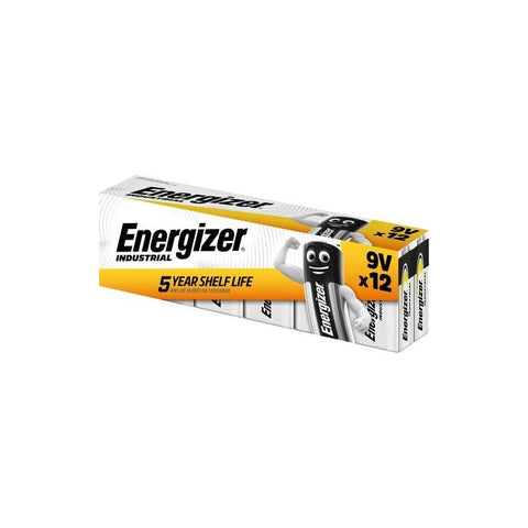 Energizer Industrial 9V šarminės baterijos, 12 vnt. profesionalams