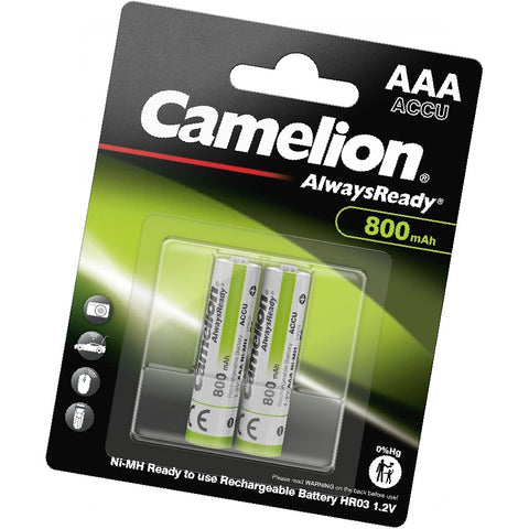 Camelion AlwaysReady AAA 800mAh įkraunamos Ni-MH baterijos 2vnt