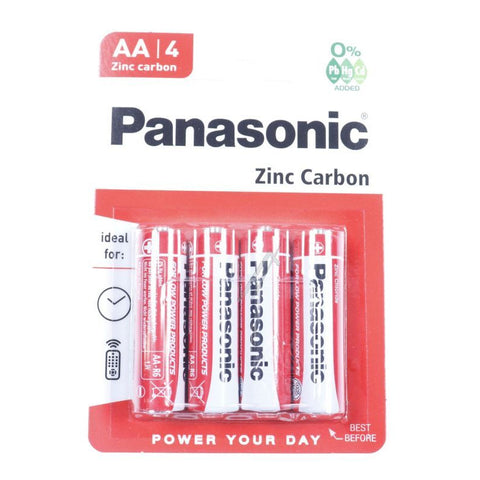 Panasonic AA cinko anglies baterijos 4 vnt. laikrodžiams ir pultams