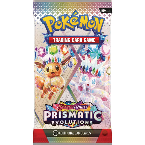 Pokemon Prismatic Evolutions 6 booster pakelių rinkinys kolekcionieriams