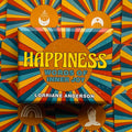 kortų rinkinys Happiness Lorriane Anderson – ryški saulės spindulių pakuotė centre, iš viršaus matomas ant sukrautų dėžių fono