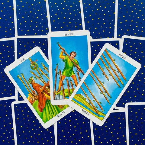 Radiant Raider Waite Tarot kortos