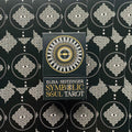Symbolic Soul Tarot kortų rinkinys Elisa Seitzinger juodo ir auksinio dizaino dėžutė ant išskleistų kortų