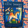 Kortų rinkinys Celtic Shaman's Pack mėlyname dėkle, priekinis viršelis su baltu arklio piešiniu ir ryškia saulės simbolika
