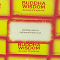 Kortų rinkinys Buddha Wisdom (Divine Feminine), geltonai-raudonas dėžutės dizainas ir atversta korta su angliška cita