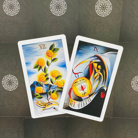 Eight Coins Tattoo Tarot kortos
