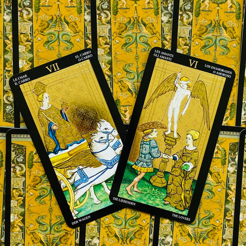 Golden Visconti Grand Trumps Tarot Kortos