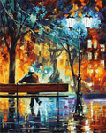 Tapyba Pagal Skaičius: „Parko suoliuko atspindys“ 40x50 cm