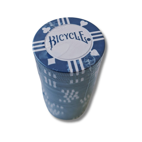 Pokerio žetonai Bicycle, 20 vnt., mėlyni, kazino, moliu užpildyti 8 g
