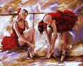 Tapyba Pagal Skaičius: „Raudonos balerinos“ 40x50 cm