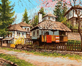 Tapyba Pagal Skaičius: „Kaimo kaimelis“ 40x50 cm