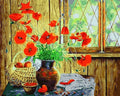 Tapyba Pagal Skaičius: „Aguonų kompozicija“ 40x50 cm