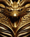 Tapyba Pagal Skaičius: „Auksinis drakonas – galios simbolis“ 40x50 cm