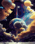 Tapyba Pagal Skaičius: „Kosminė fantazija su planetomis“ 40x50 cm