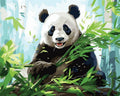Tapyba Pagal Skaičius: „Panda, valganti bambuką“ 40x50 cm