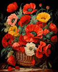 Tapyba Pagal Skaičius: „Aguonų krepšelis“ 40x50 cm