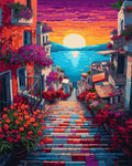 Tapyba Pagal Skaičius: „Pajūrio gatvelė saulėlydyje“ 40x50 cm