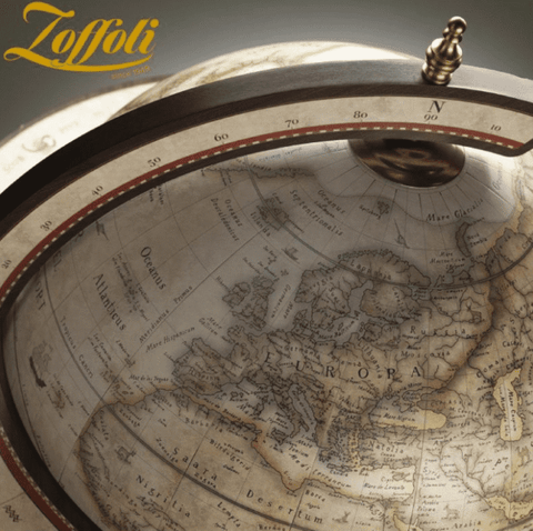 Prabangus gaublys‑baras Explora Old White, 40 cm – rankų darbo Italija
