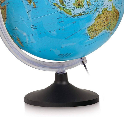 Reljefinis apšviečiamas gaublys 30 cm lietuvių kalba vaikams ir suaugusiems