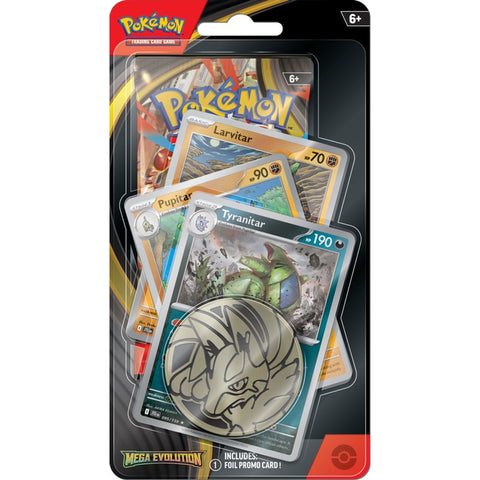 Pokémon Mega evoliucija Tyranitar Premium Checklane Blister su promo folija (EN)