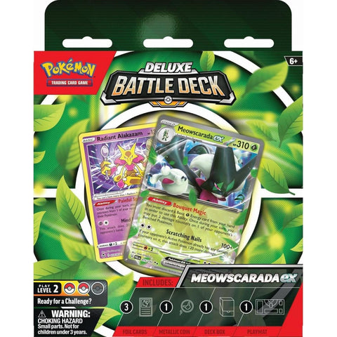 Pokémon Meowscarada ex Deluxe Battle galinga kortų kaladė