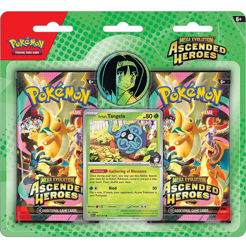 Pokémon Mega Evolution Ascended Heroes Erika kolekcinis blister rinkinys