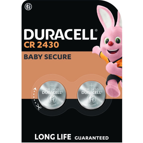 Duracell CR2430 3V ličio baterijos, 2 vnt., ilgo veikimo