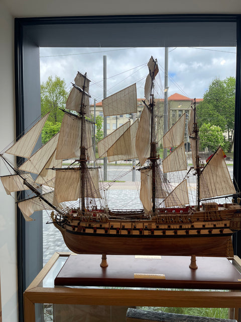 SURINKTAS: Rankų darbo laivo modelis „San Ildefonso“ (daugiau nei 2 metus trukęs projektas!)