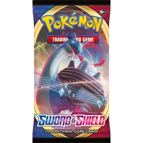 Pokémon TCG Sword & Shield Booster pakelis – 10 kortų, anglų k.