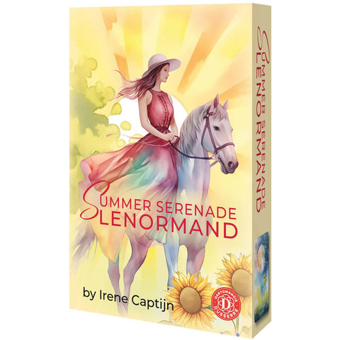 „Summer Serenade“ Lenormand kortos – ryški vasaros kaladė su vadovu (36+2)