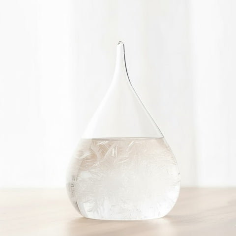 FitzRoy audros stiklas – lašo formos barometras, orų prognozei ir dekorui