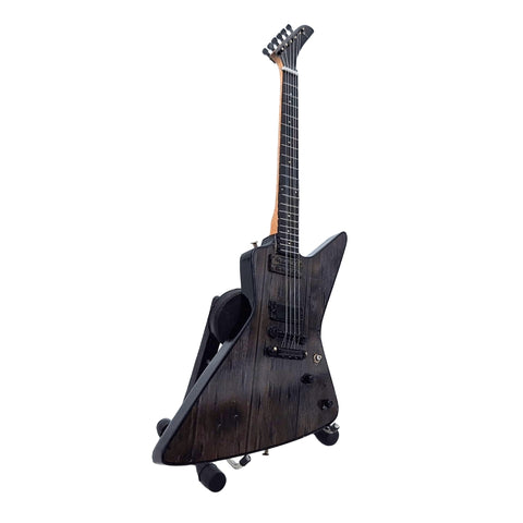 Mini gitara „Metallica“ – James Hetfield stiliaus, mahagonas, 1:4, dekoras, kolekcinė