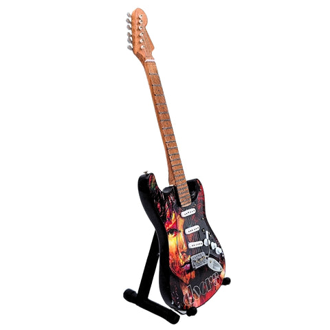 Raudonmedžio mini gitara – Jimo Morrisono (The Doors) įkvėpta, su stovu