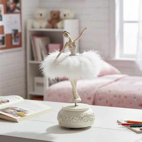 Muzikinė dėžutė „Gulbių ežeras“ su besisukančia balerina, 23,5 cm