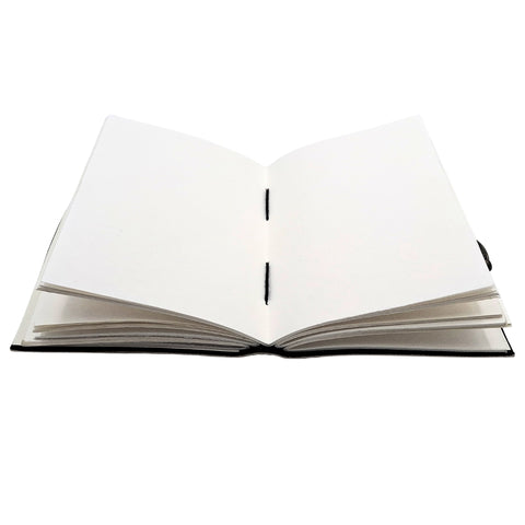 Odinė užrašų knygutė su kompasu, ožkos oda, 200 psl., 125 gsm keliautojams