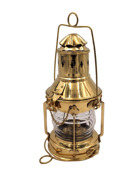 Žibalinė lempa iš žalvario, jūrinio stiliaus retro, 26 cm