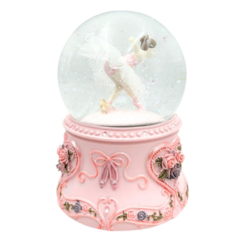 Muzikinė dėžutė su šokančia balerina stiklo gaublyje, 15 cm, Gulbių ežeras