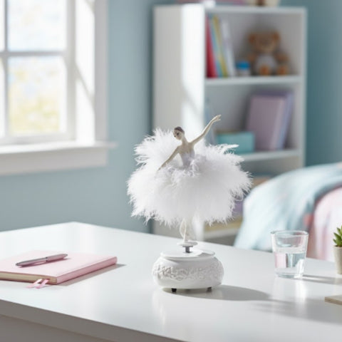 Muzikinė dėžutė „Gulbių ežeras“ su besisukančia balerina, 23,5 cm