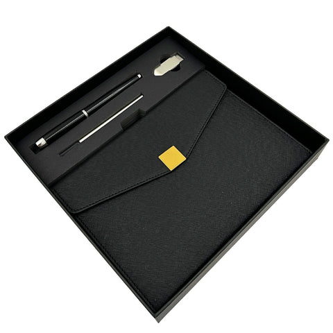 Prabangus verslo dovanų rinkinys: A5 užrašų knyga, rašiklis, 16GB USB