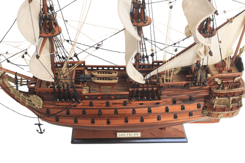 Rankų darbo burlaivio San Felipe modelis 45 cm